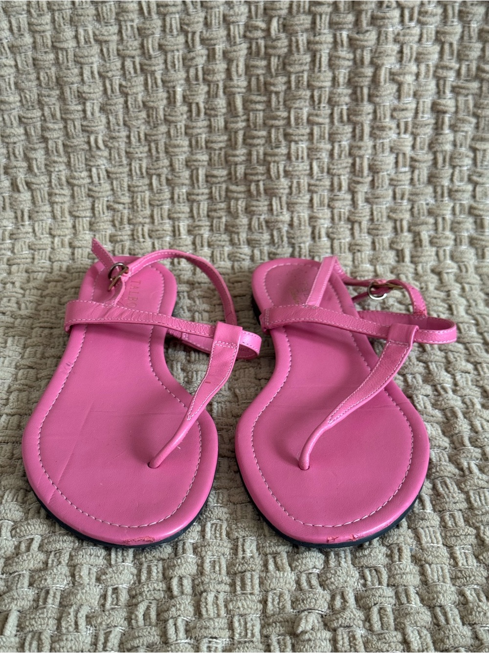 Talbots Pink T-Strap Flat Sandals